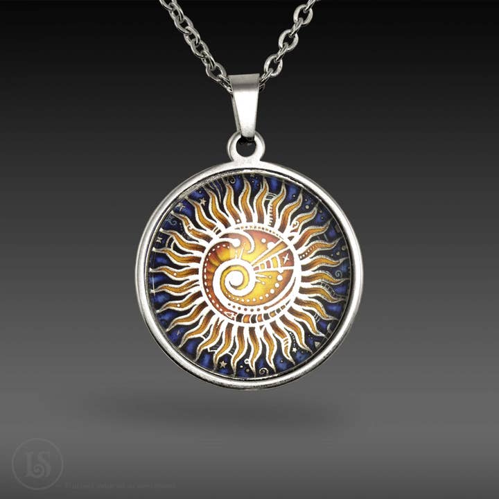 Solar Flare Pendant for wholesale by Liz Sabol Jewelry Art