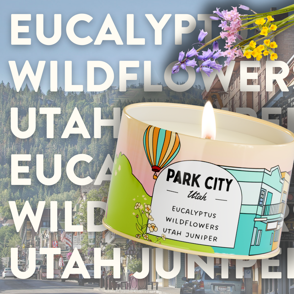 Postcards - Wholesale Jar/Filled Candle - Park City Summer, Utah | Scented Destination Candle2