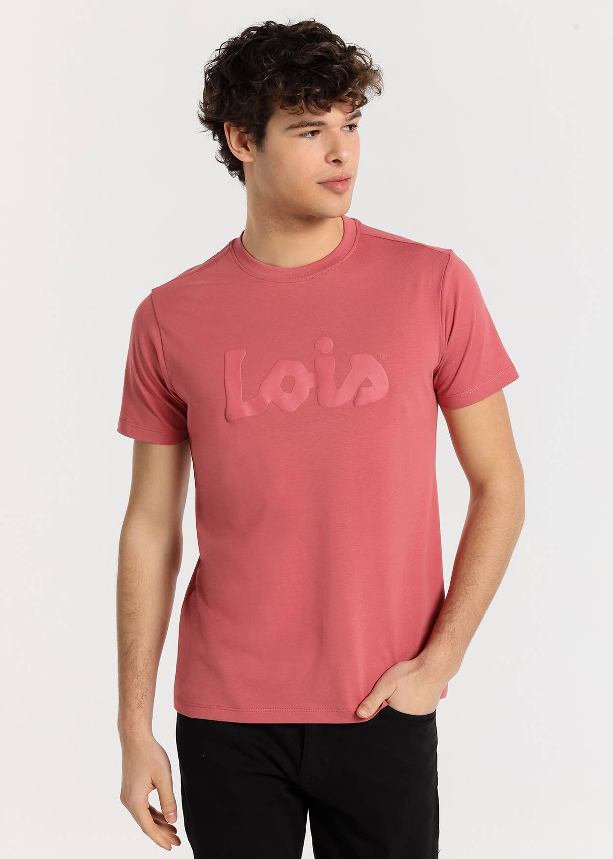 PAUSANT SHOP ONLINE - Wholesale Screen Printed T-Shirt - Men's - LOIS JEANS - Short sleeve t-shirt with the Lois Puff logo3