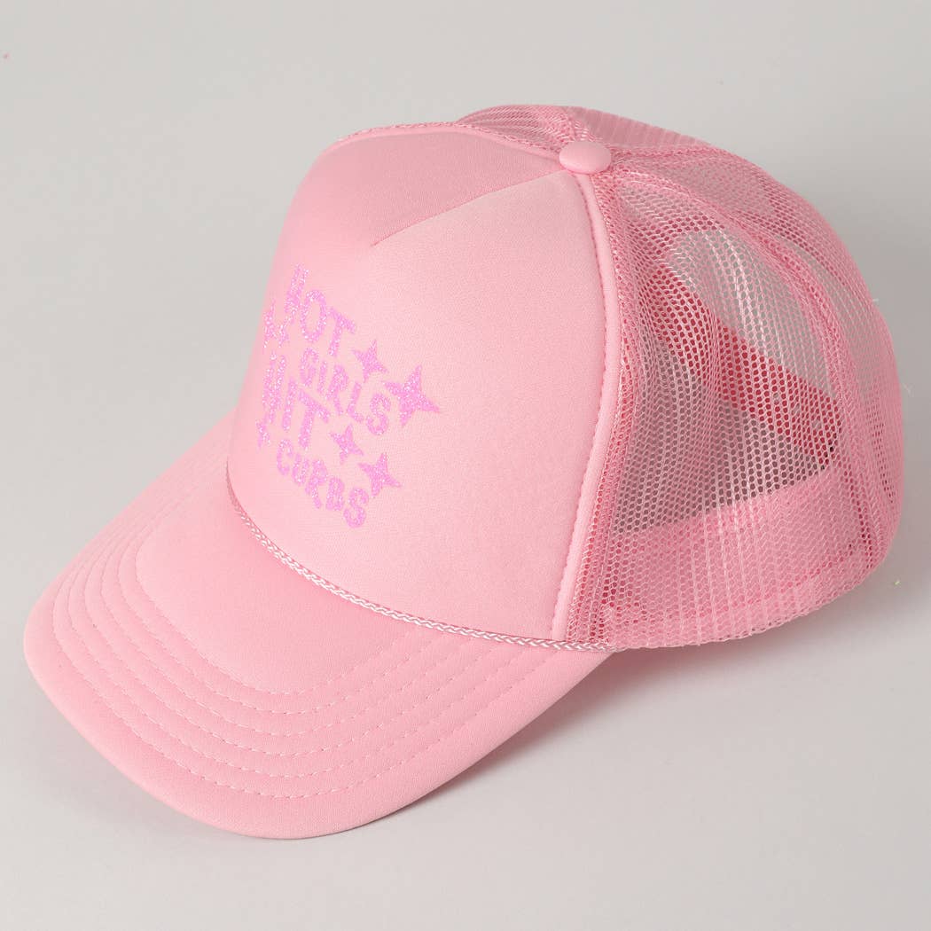 Fashion City - Wholesale Truckerpet - Dames - Heet Meiden Raken Stoepranden Glitter Logo Schuim Trucker Pet29