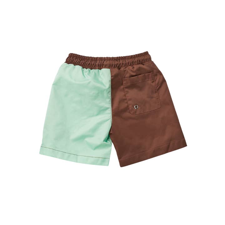 Tyoub - Wholesale Swim shorts – Kids - Tyoub Kids Quick Dry Boardshorts Recycled Material Mint1
