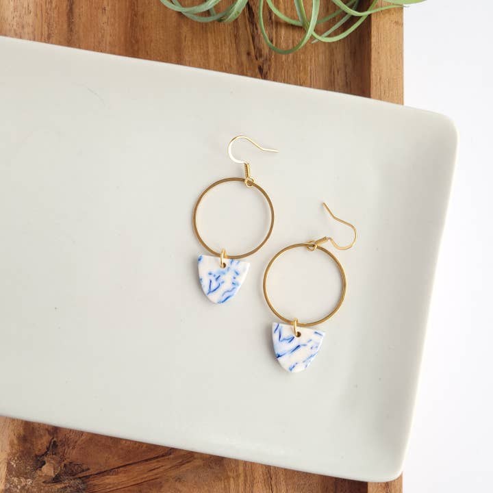 Spiffy & Splendid - Wholesale Dangle Earrings - Iris Earrings - Greek Goddess Blue // Jewelry, Gifts