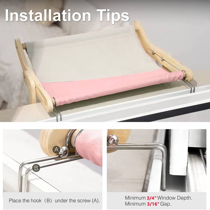 Robud & Mewoofun Official Store - Wholesale Pet Bed - Cat/Dog - Mewoofun Cat Pet Window Wooden Component Bed Hanging Cotton14