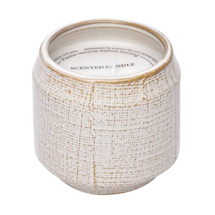 Vincent candle holder, glossy beige D11 H9.8cm for wholesale by Opjet Paris