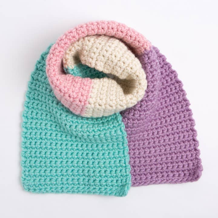 Wool Couture Company - Wholesale Knitting/Crochet Supplies - Pastel Dreams Scarf Beginner Crochet Kit1