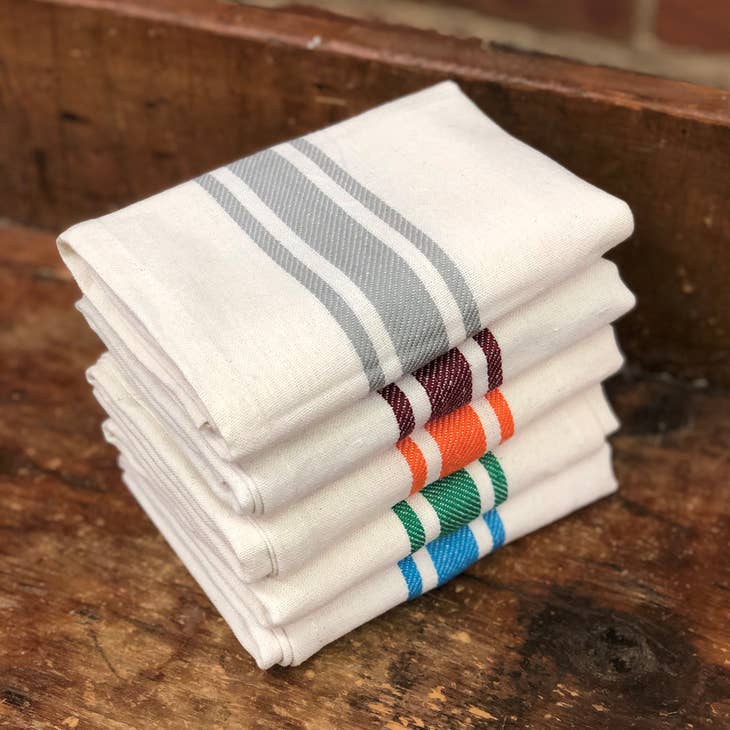 Kitchen Towels, Cotton Dish Towels, Striped Tea Towels, Farmhouse Hand  Towels, Bulk Linen Kitchen Decor, Dishcloths, Set of 4, Green/white 