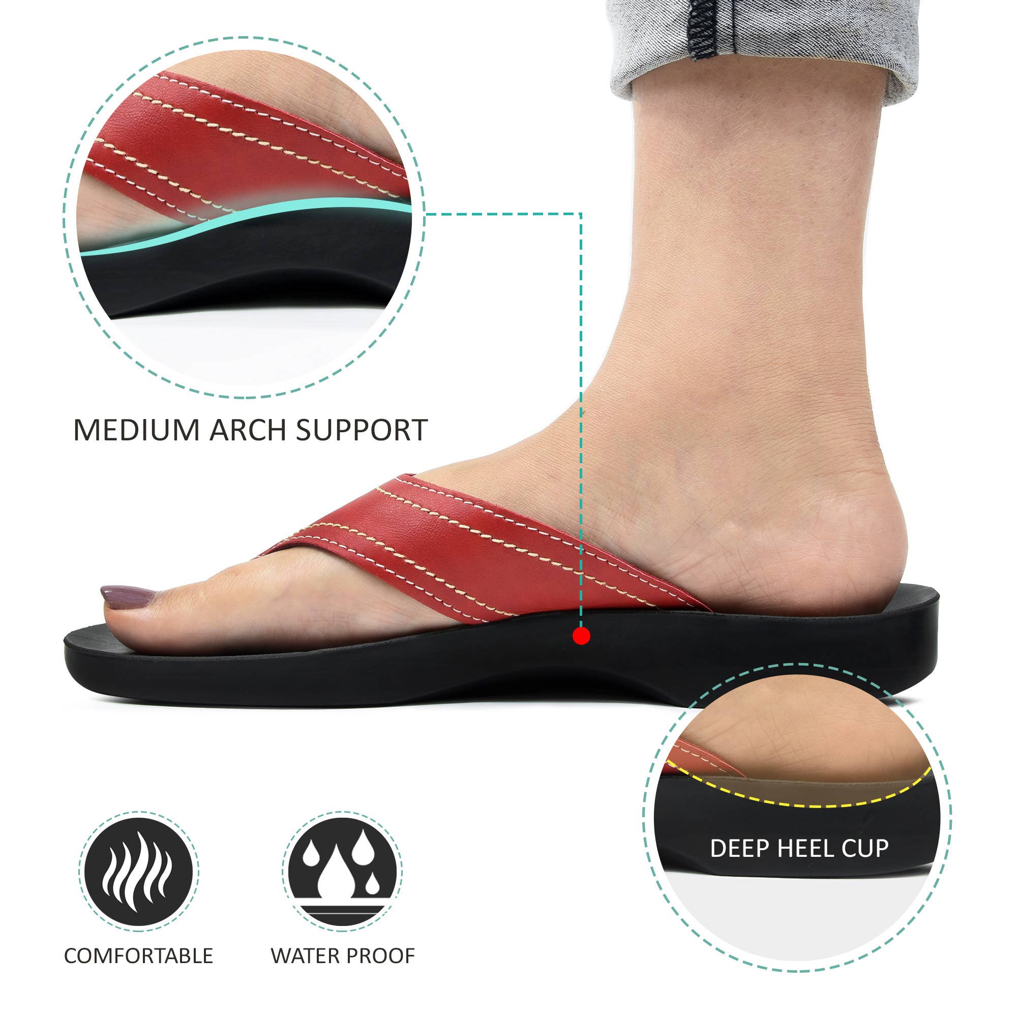 AEROSOFTFOOTWEAR - Wholesale Flip Flops - Women's - Aerosoft - Tendril Thong Flip Flops For Women6