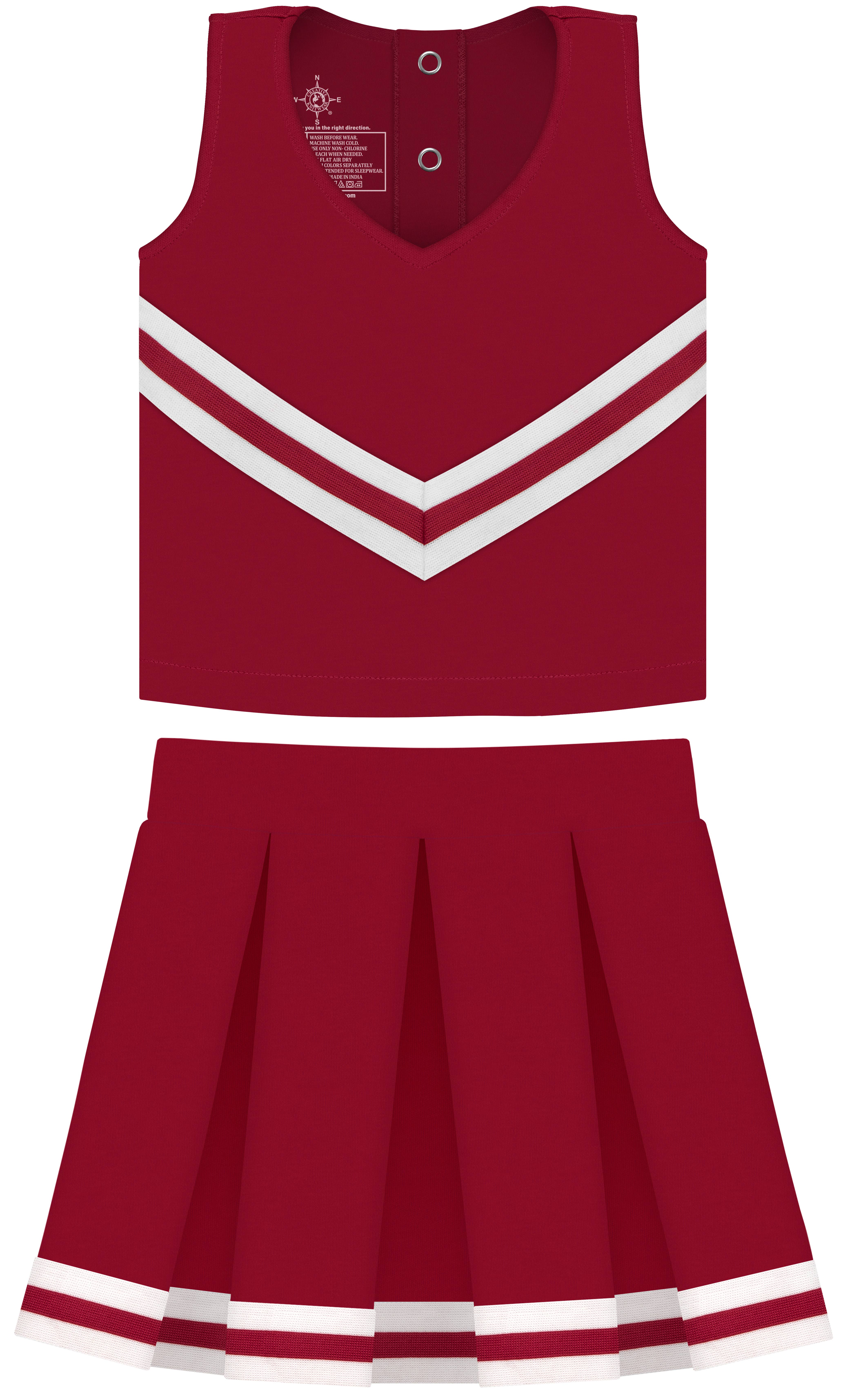 Creative Knitwear - Wholesale Dress - Kids - Custom Girls 3-Piece Cheer Dress: Screen Print4