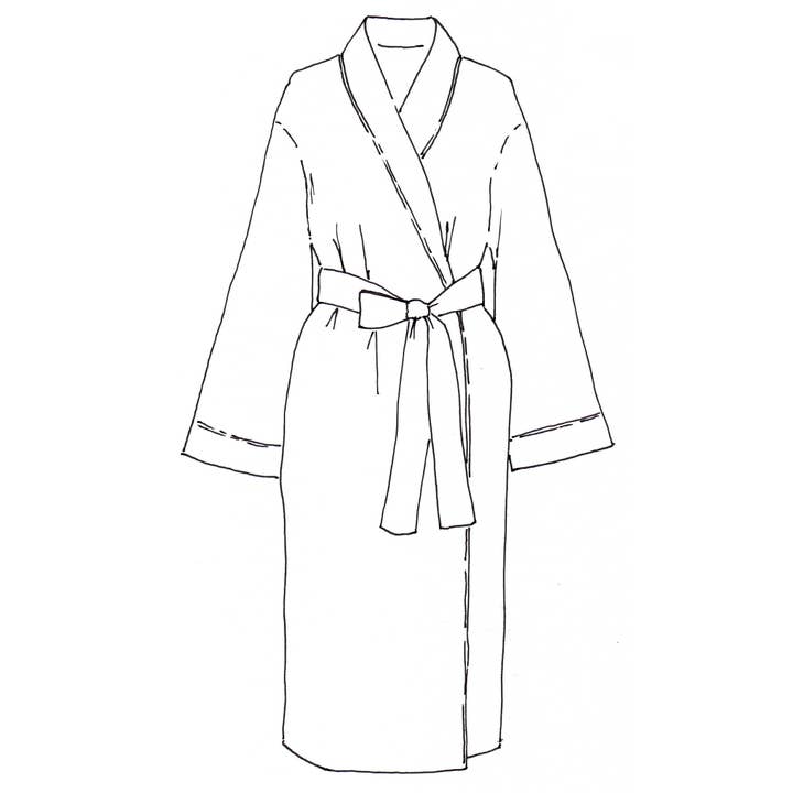 Needham Lane - Wholesale Robe - Women's - Blue Seersucker-Navy Robe3