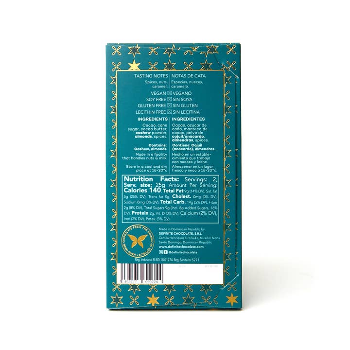 Definite Chocolate – wholesale Chokladkaka – Valdez (55%) Karamelliserad mandel- och cashewmjölk
