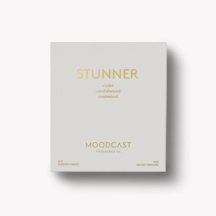 Moodcast Fragrance Co. - Wholesale Jar/Filled Candle - Coconut Wax Candle - Persona - Stunner - 8 oz Glass Jar