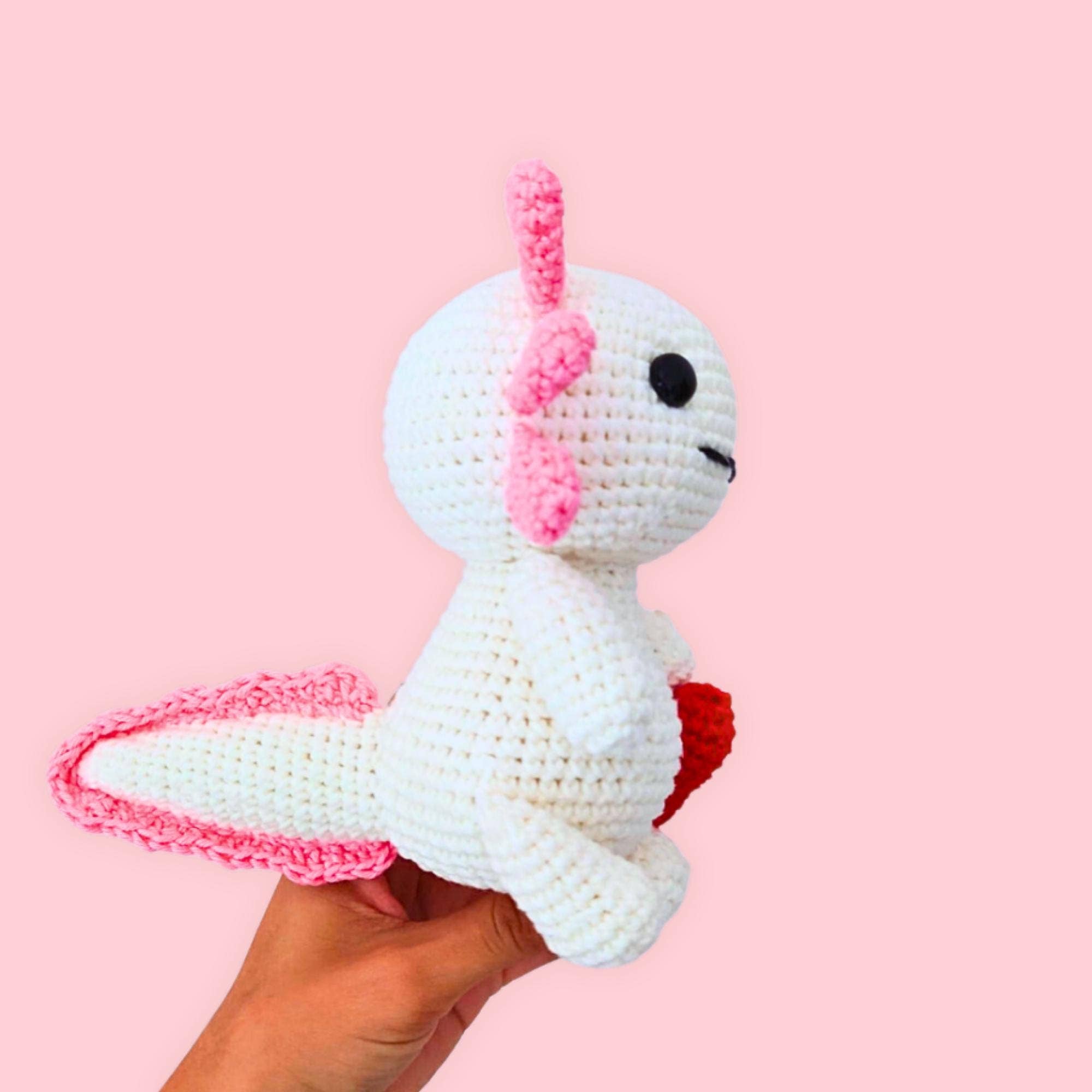 TOMOPOD LLC - Wholesale Stuffed/Plush Toy - Kids & Baby - Crochet Valentines Axolotl, Cute Amigurumi Heart Axolotl4