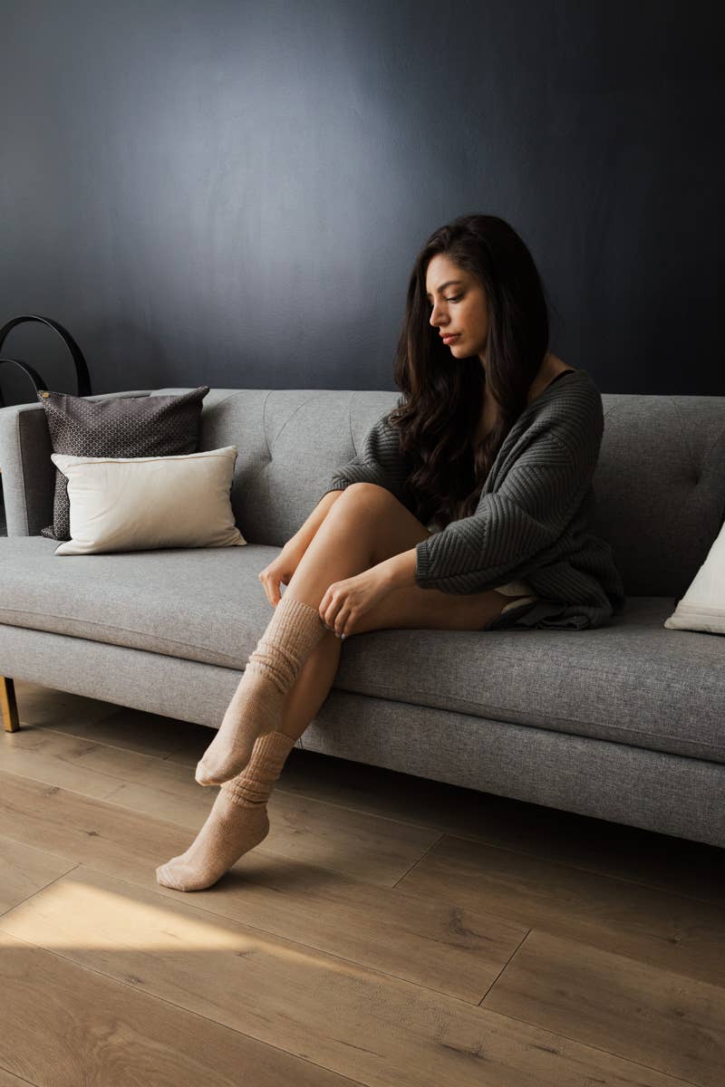 Leto Accessories - Wholesale Socks - Women's - Pastel Dreams Slouchy Knit Socks - Casual Knitwear 🧦13