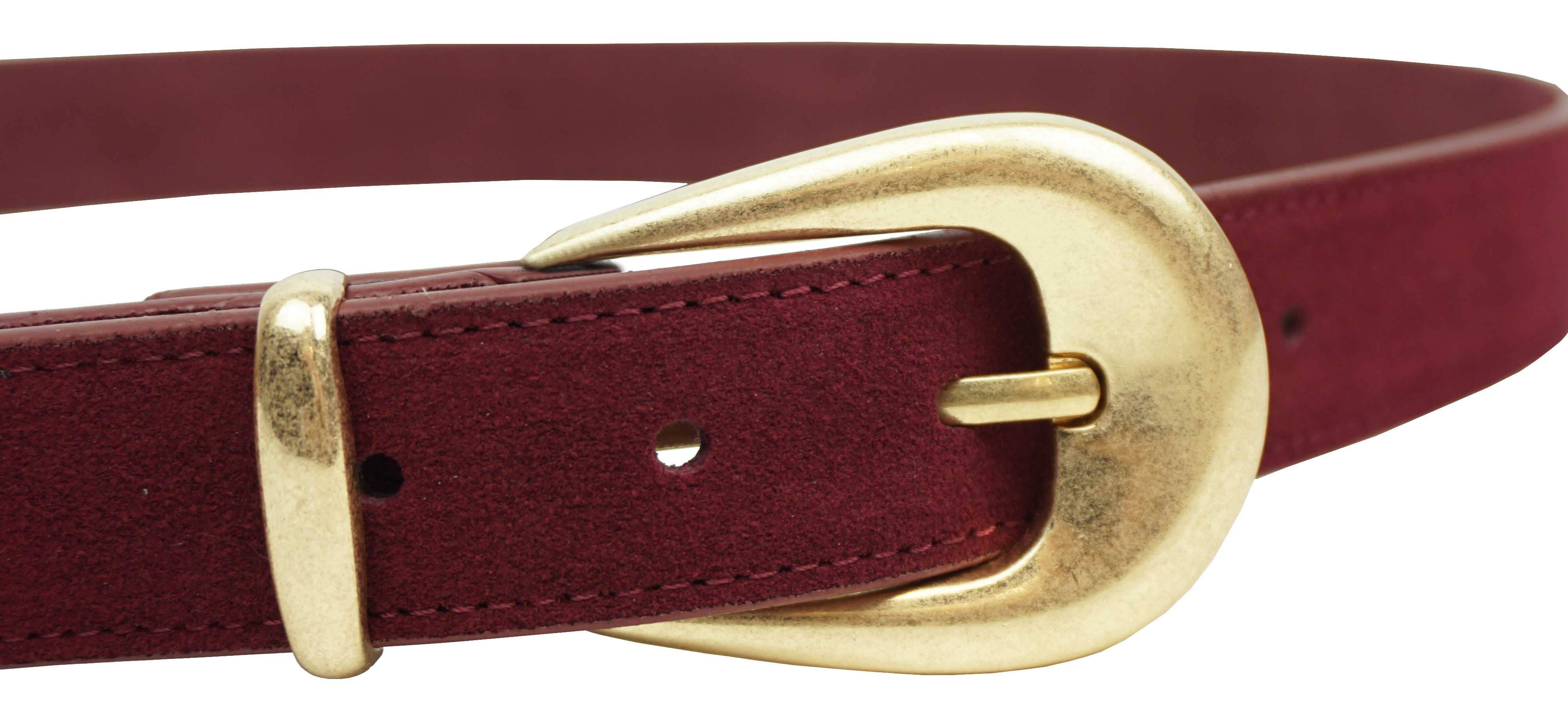 Anais - Wholesale Belt - Women's - Leather belt with gold buckle CT39597