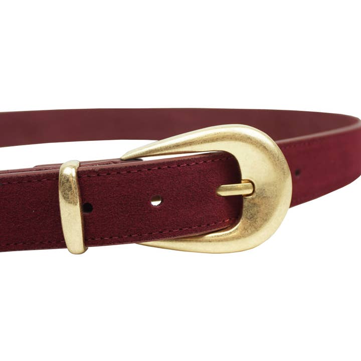 Anais - Wholesale Belt - Women's - Leather belt with gold buckle CT39597