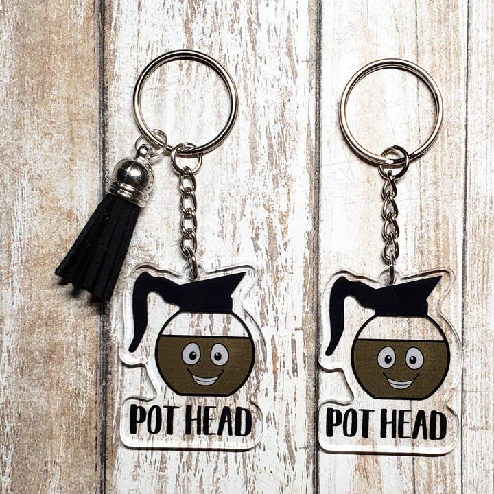 Kaffekande hoved nøglering for engroshandel hos Blue Rocket Gifts