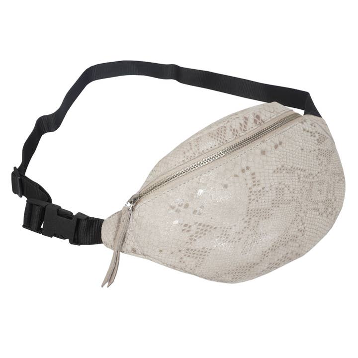 Assots London – wholesale Midjeväska - Dam – 'NOAH' naken Python orm läder Bum bälte väska4