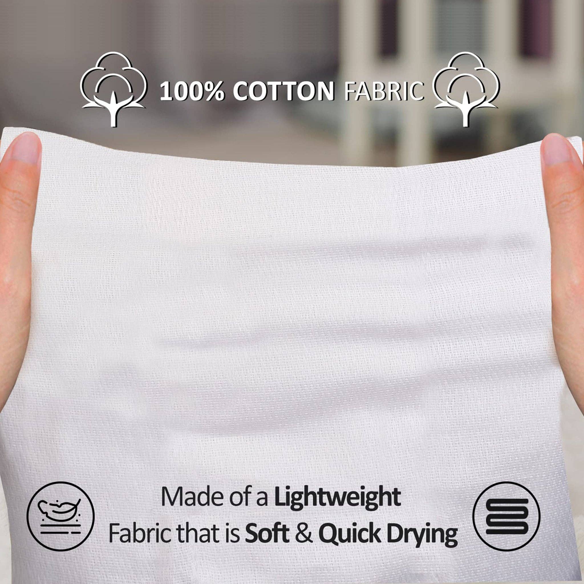 White Baby Cloth Diapers Reusable 100% Cotton (24 x 24 inches) for wholesale on Faire4