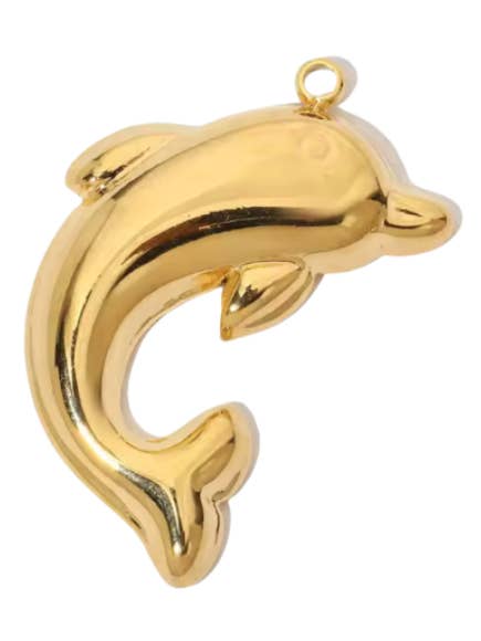 Dolphin Charm Gold for wholesale by Coco Luna Collection