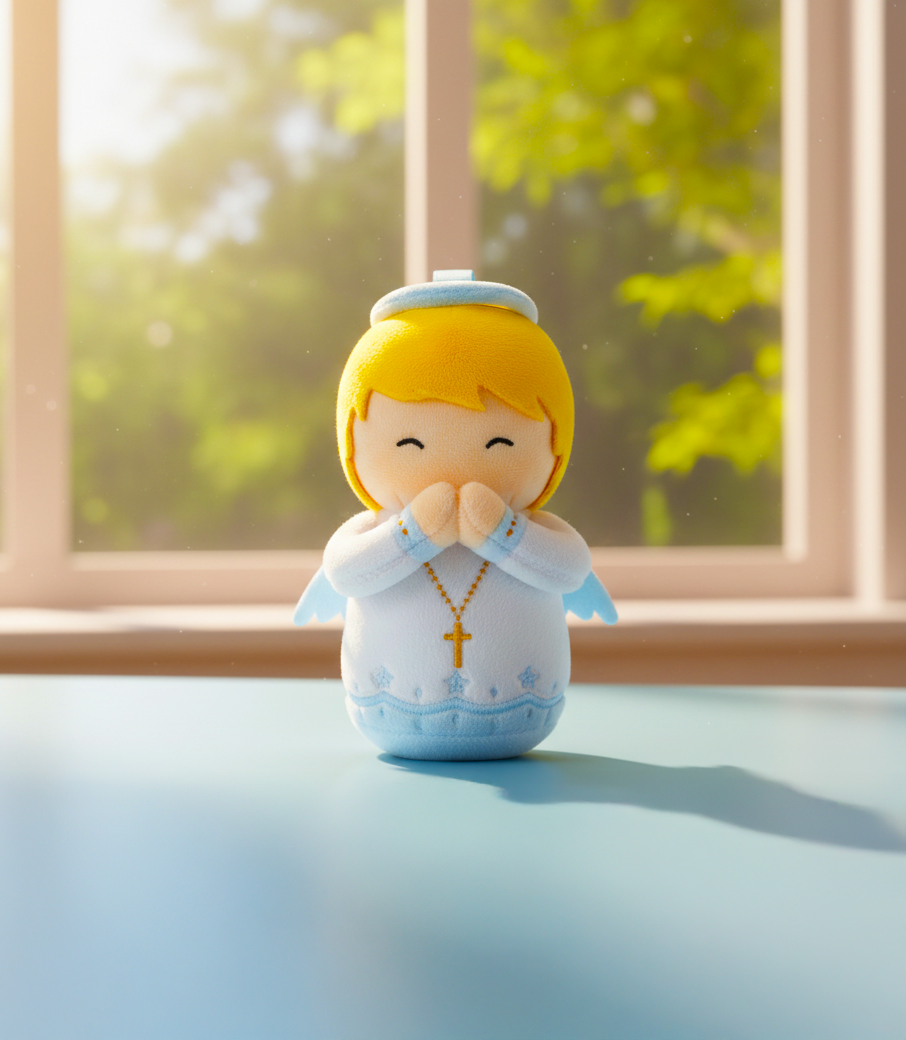 Little Drops of Water® - Wholesale Stuffed/Plush Toy - Kids & Baby - Guardian Angel Boys Catholic Mini Plush Doll 4.75" | Angel4