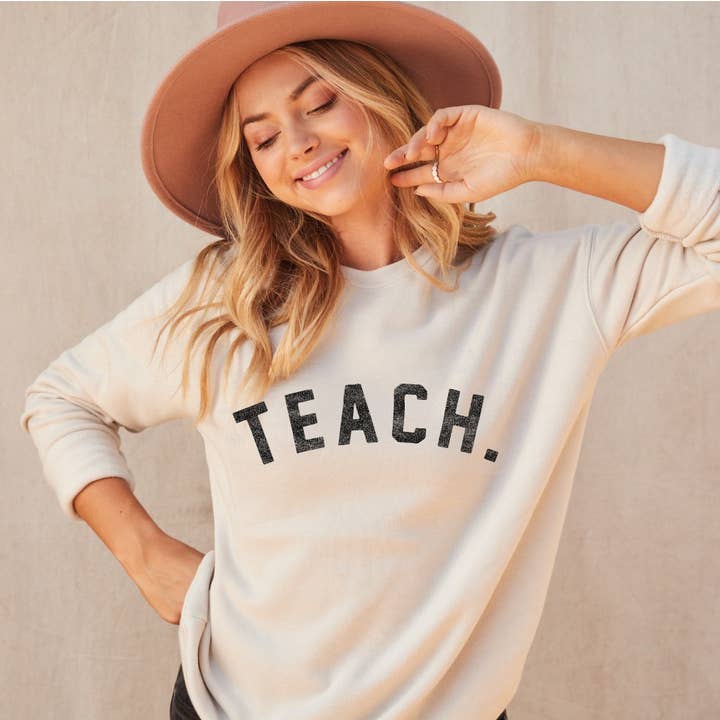 OAT COLLECTIVE - Wholesale Graphic Sweatshirt - Women's - TEACH. Graphic Sweatshirt4