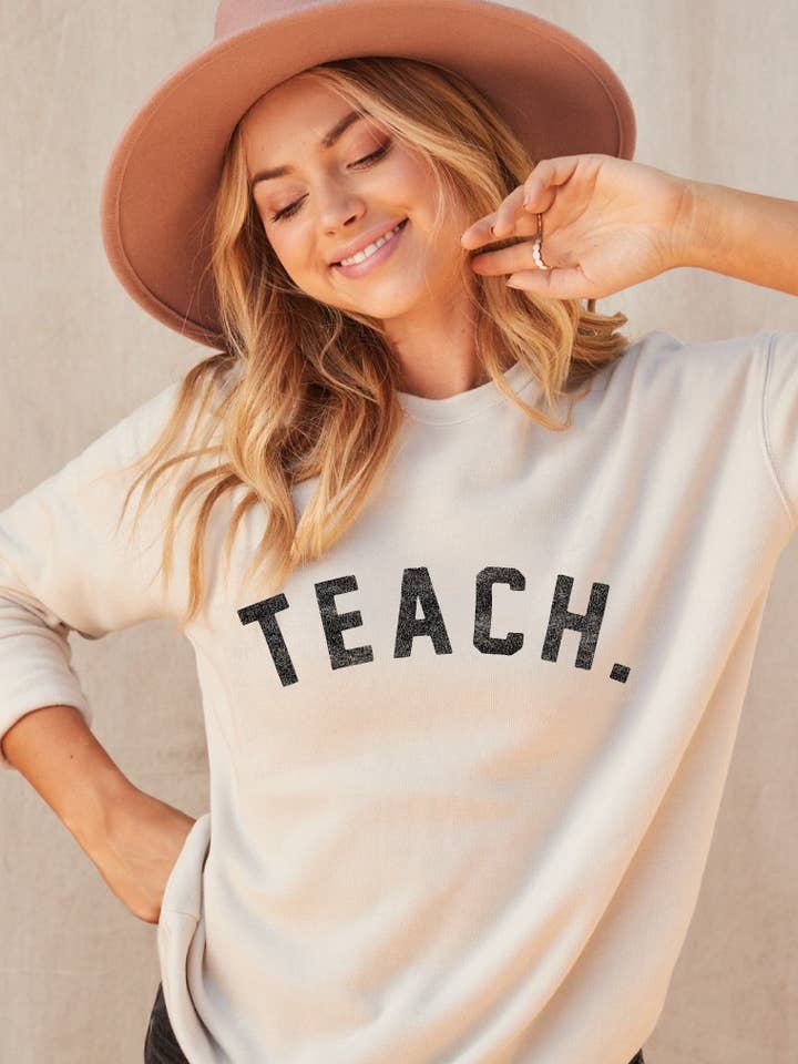 INSEGNARE. Felpa con grafica per la vendita all'ingrosso da parte di OAT COLLECTIVE