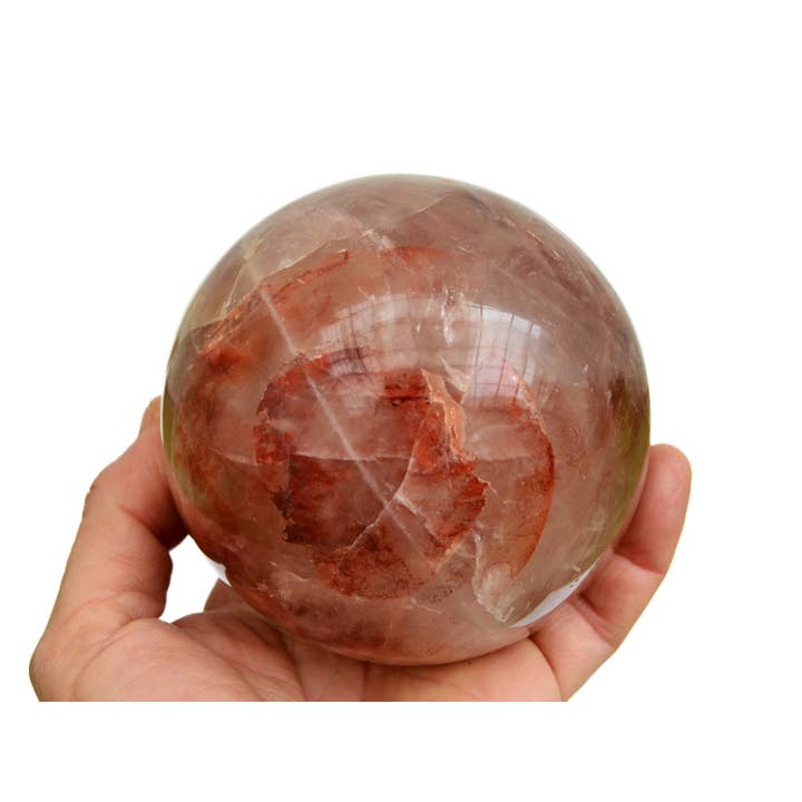 Esfera de Cristal de Cuarzo de Fuego XL (65 mm - 100 mm) para venta al por mayor de Kaia & Crystals