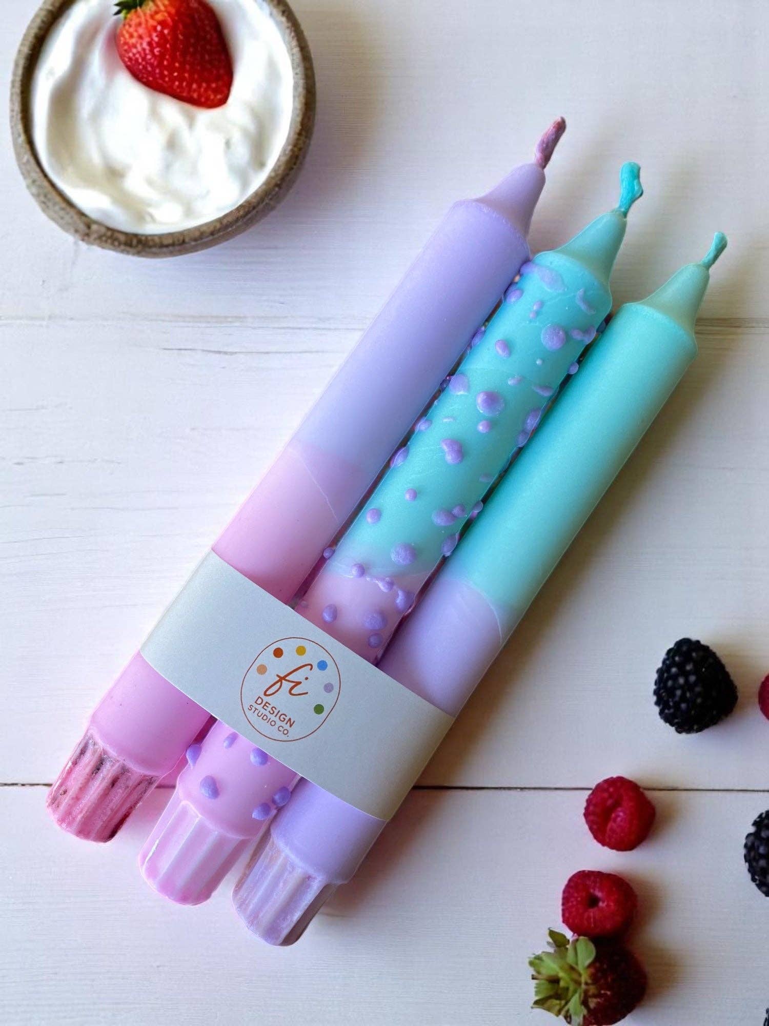 Kupkup HB. - Fi Design Studio Co. - Wholesale Tapered Candle/Candlestick - Joyful Glow| Bubble Sorbet| 2.3x20 cm6