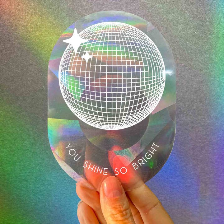 Botanopia USA - gifts , decor and cards for plant lovers - Wholesale Suncatcher - Rainbow maker sticker - You shine so bright10