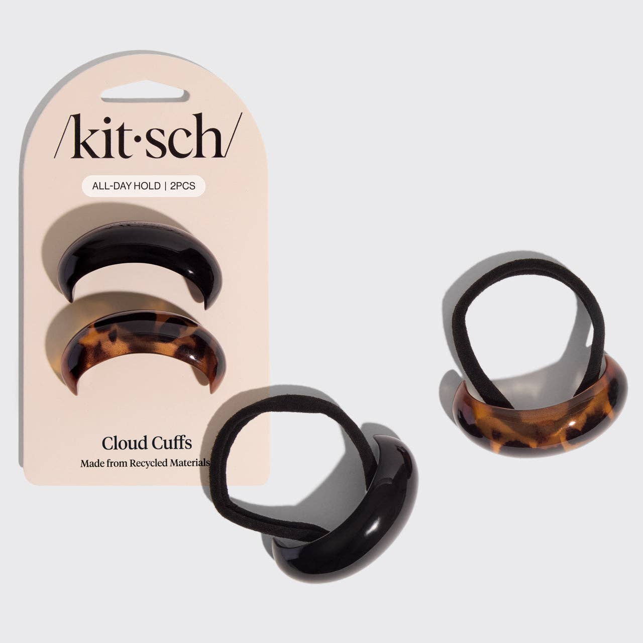 KITSCH – wholesale Cuff/wrap earrings – Black & Tort Cloud Cuffs - Medium0