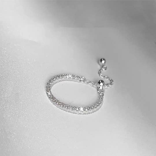 happyzzzsu - Wholesale Band/Stacked Ring - 925 Sterling Silver Super Sparkle Ring