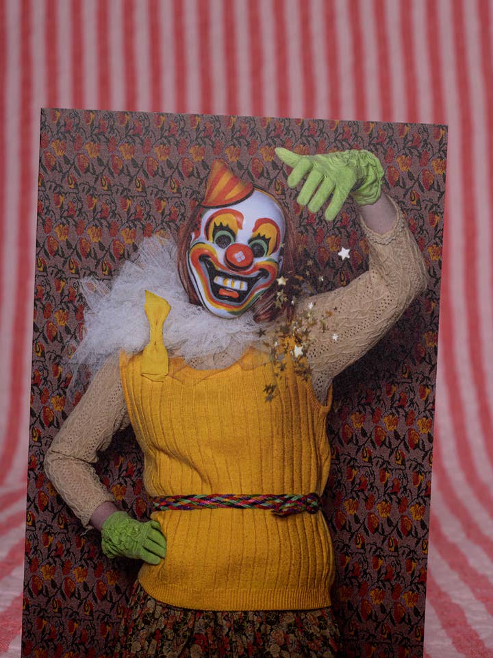 Everyday Greeting Card Humorous Funny Clown Photography for wholesale by The Velvet Big Top