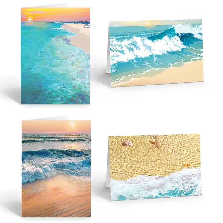 Assorted Beach Blank Notecards with Envelopes for wholesale by Stonehouse Collection