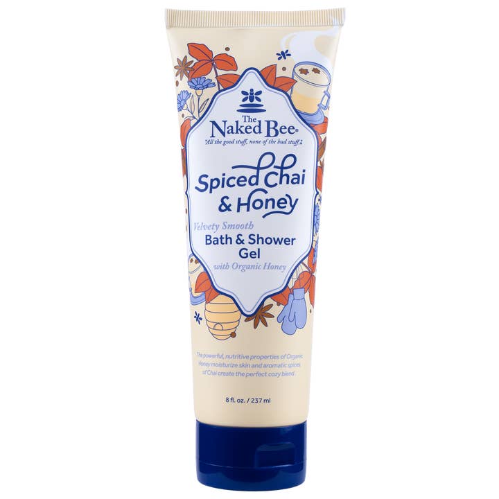 8 oz. Spiced Chai & Honey Velvety Smooth Body Wash for wholesale by The Naked Bee