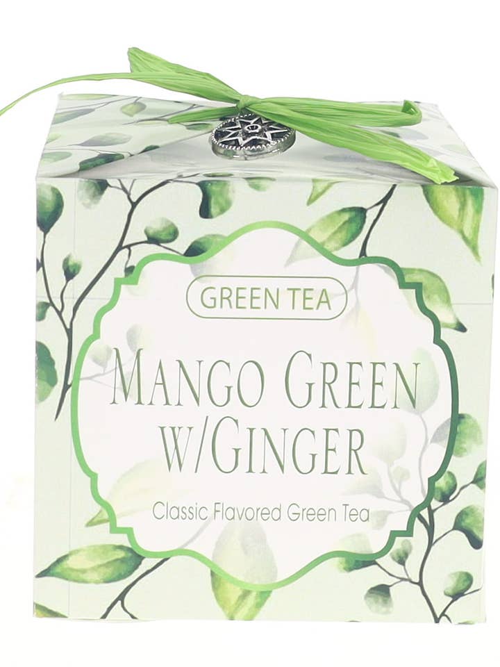 New Mango Green Tea Box, Tea Bags for wholesale by Cascade Teas & Botanicals