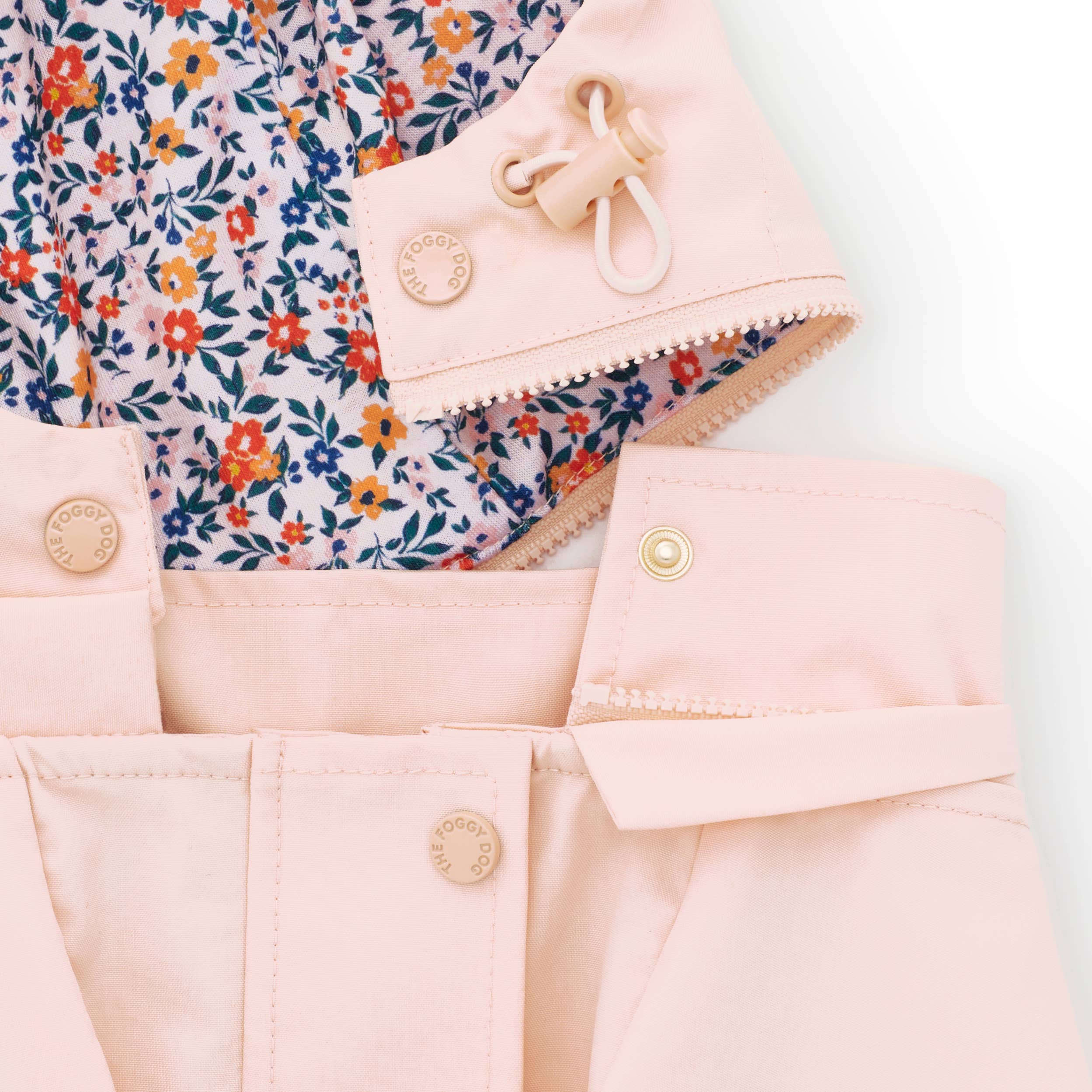 The Foggy Dog - Wholesale Pet Raincoat - Dog - Petal Pink Dog Raincoat3