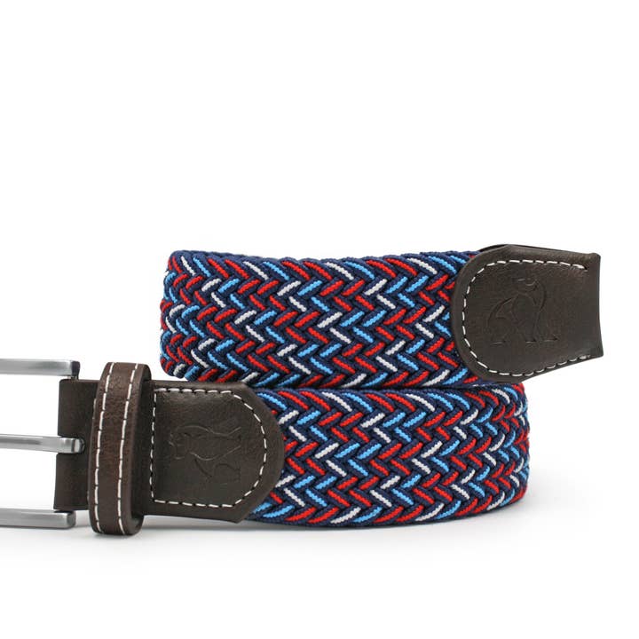 Woven Belt - Red, White and Blue Dot for wholesale by Swole Panda
