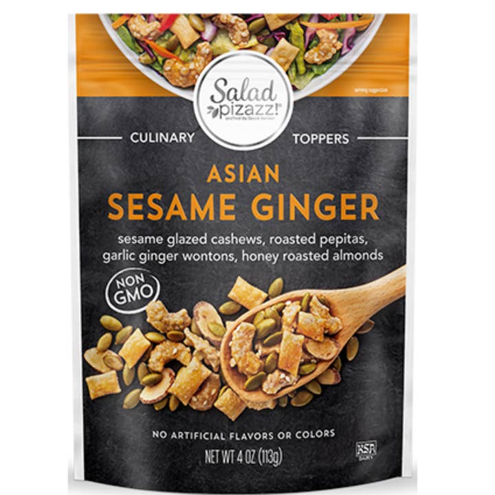 Good Sense Foods - Wholesale Salad Dressing - Salad Pizazz Asian Sesame Ginger Salad Topper, 4oz bag