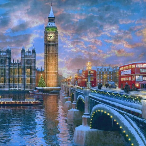 Puzzle de 1500 pièces Westminster à Noël pour la vente par Wuundentoy