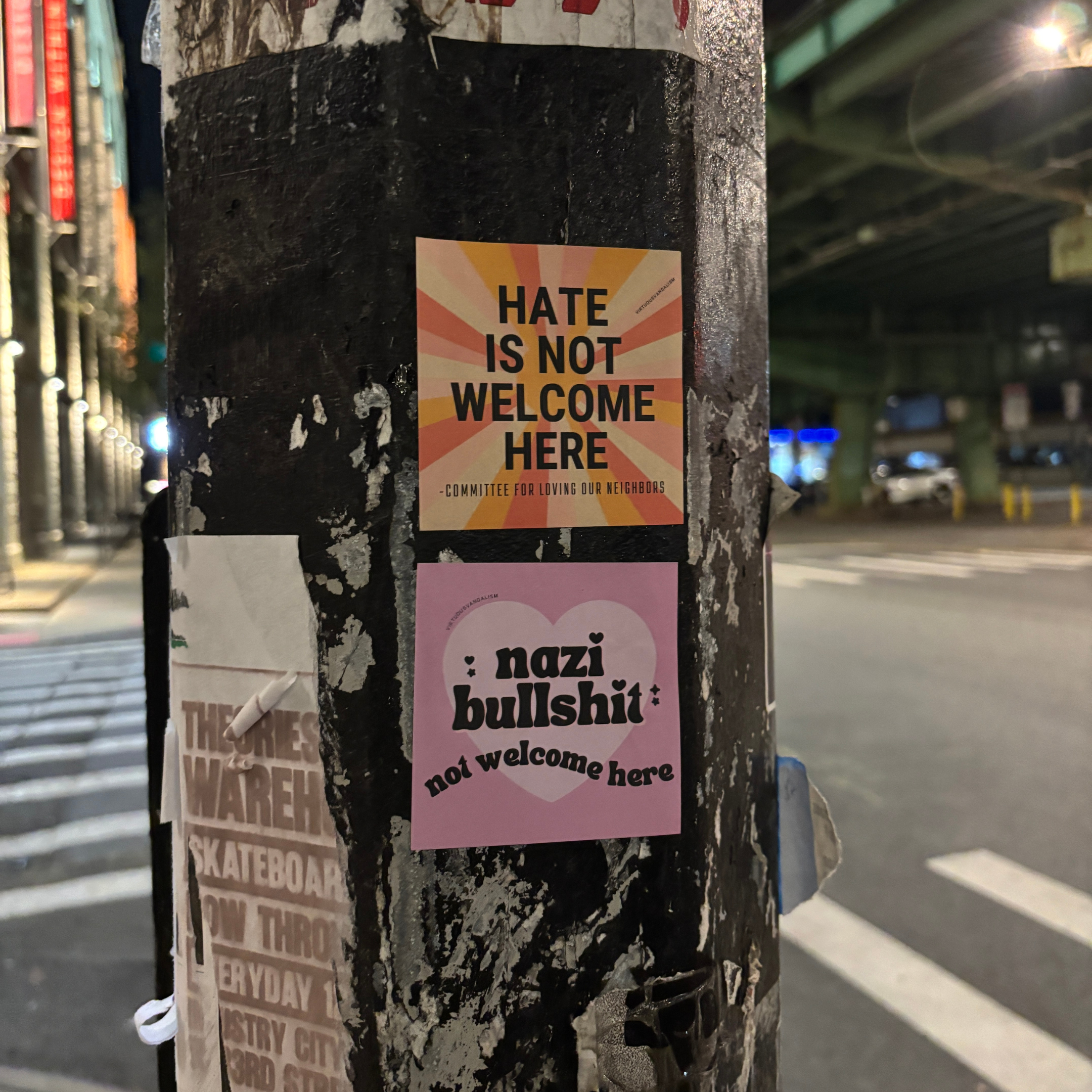 GetBullish - Wholesale Sticky Notes - Virtuous Vandalism “Hate is Not Welcome Here” Sticky Notes5