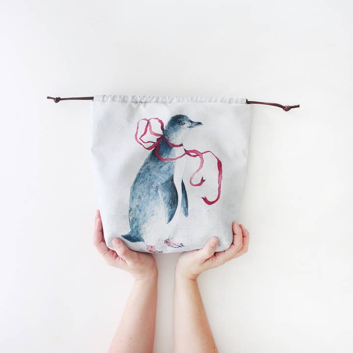 Penny the Penguin | Project Bag for wholesale by The Blue Rabbit House