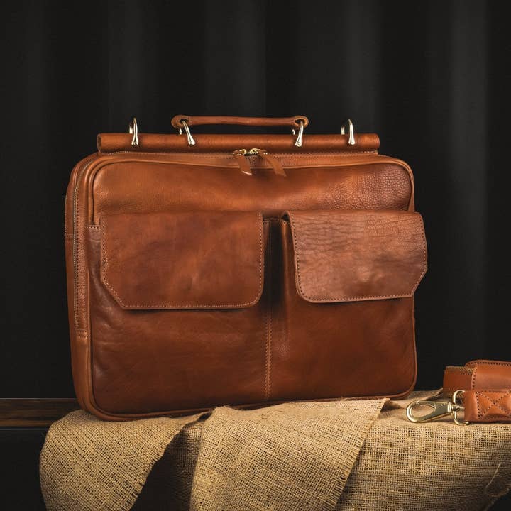 Aktentasche für Herren, Laptoptasche, Bürotasche, Vollnarbenleder für den Großhandel von Kalating Leather UK