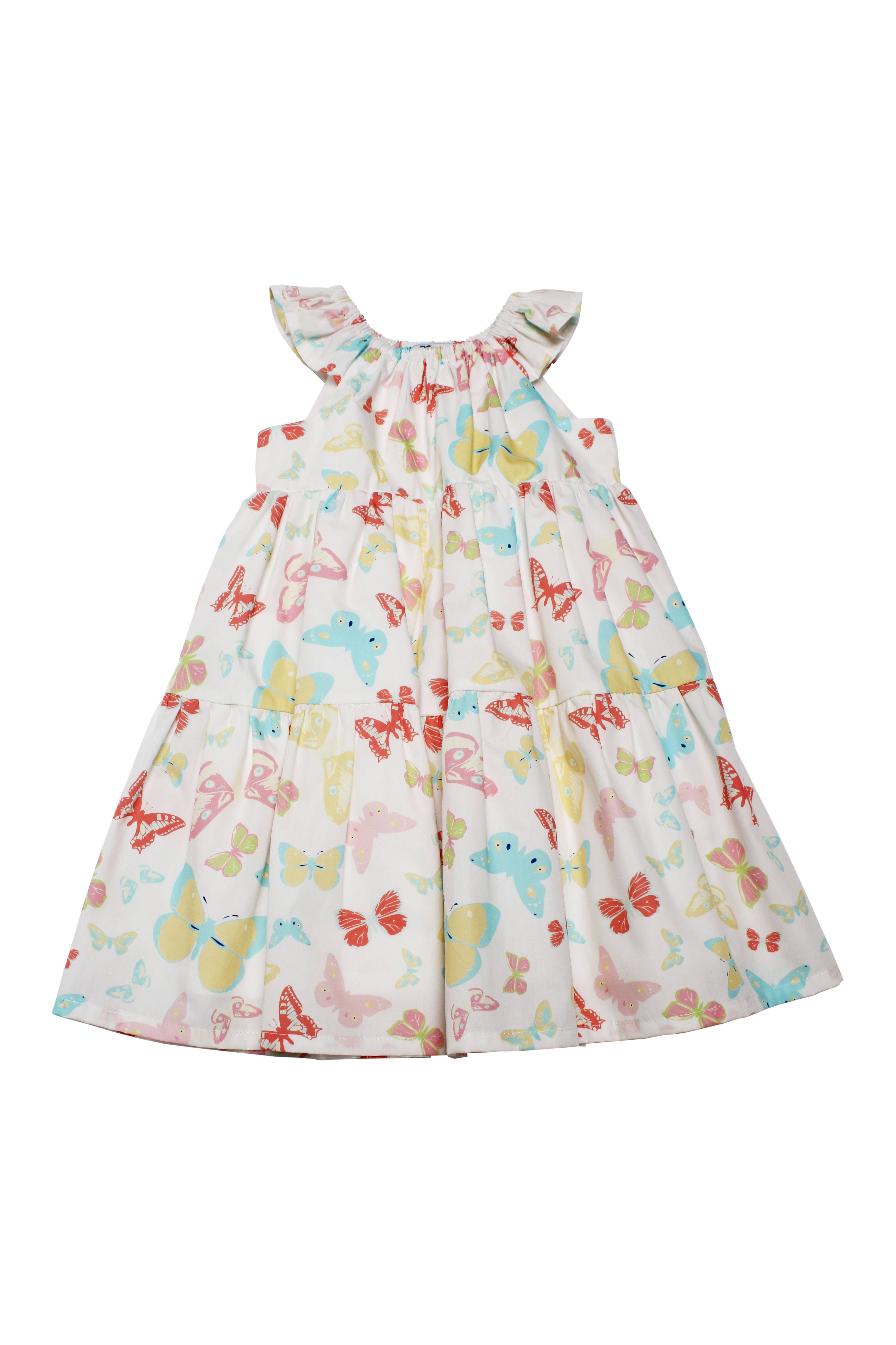 Minna - Wholesale Dress - Kids - Tiered Twirl Dress - Butterfly Ballet Petal Pastels10
