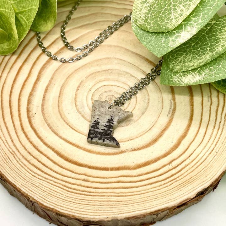 Aqua Essence Co - Wholesale Pendant/Charm Necklace - Minnesota Necklace | Handmade MN 18 Inch Pendant Necklace5