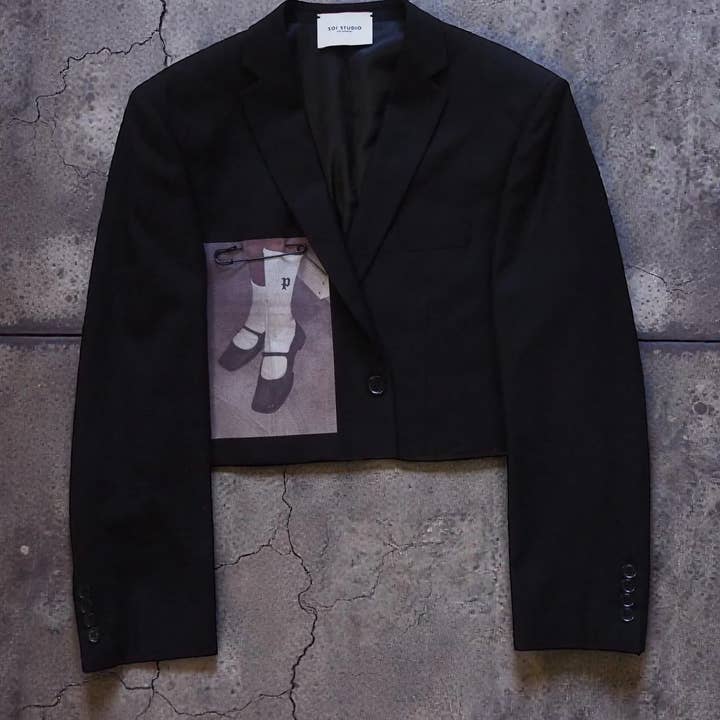 Casaco 'P Sock' Impresso Reformulado por atacado de SOI STUDIO