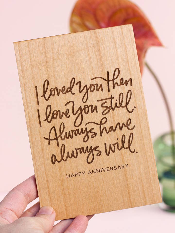 Altijd zal verjaardag houten kaart voor wholesale door Hereafter