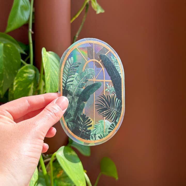 Botanopia - gifts , decor and cards for plant lovers – wholesale Suncatcher – Rainbow maker sticker - Greenhouse Glow1