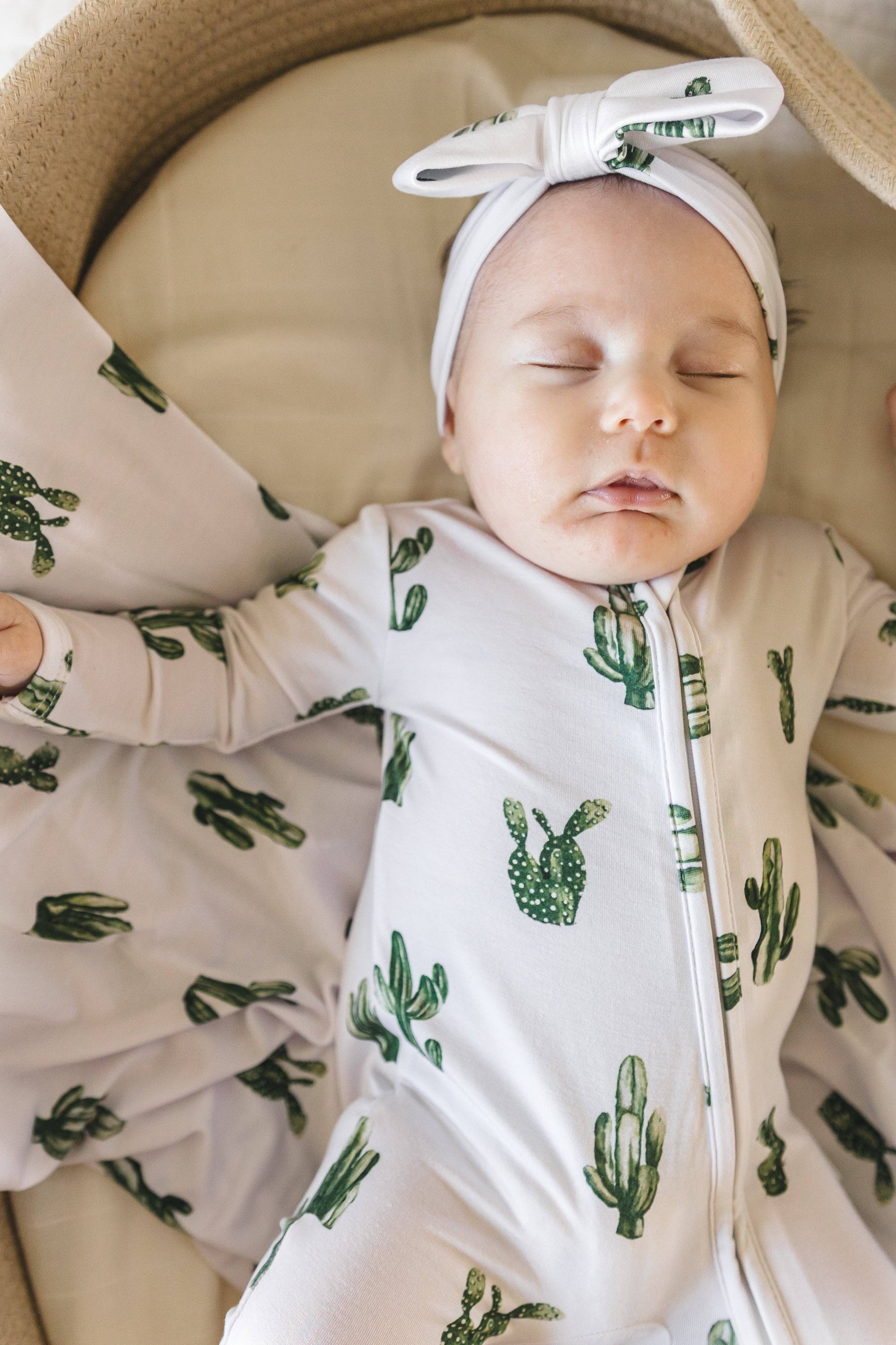 Annie Bean & Co - Wholesale Jumpsuit - Baby - Cactus | Bamboo Zip Romper1