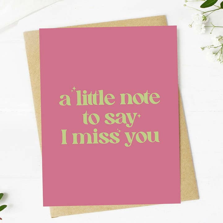 Big Moods - Wholesale Everyday Greeting Card - "A little note to say I miss you" Greeting Card3