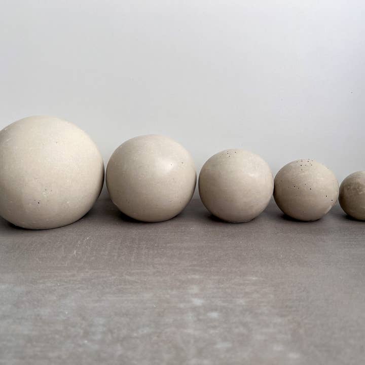 Concrete Paper Weight, Cement Sphere, Letter Press, Cement Decor, Minimalist Decor, Garden Ornament, Concrete Sculpture, Shelf Decor, Modern for wholesale by Minimal Loot Design